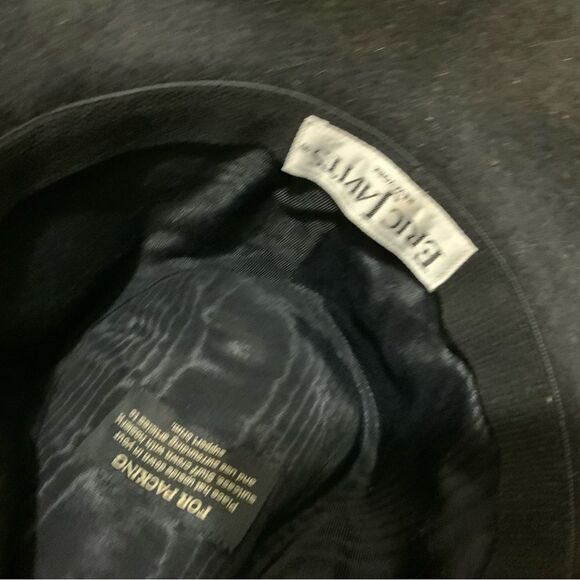 Eric Javits Western Cowboy Felt Hat Leather Trim